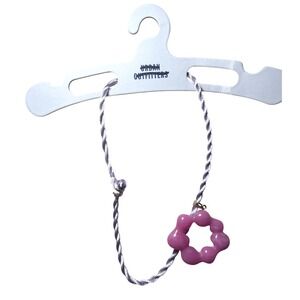 NEW Urban Outfitters Pink Flower Charm Cord Necklace Cute Kawaii Aesthetic Women